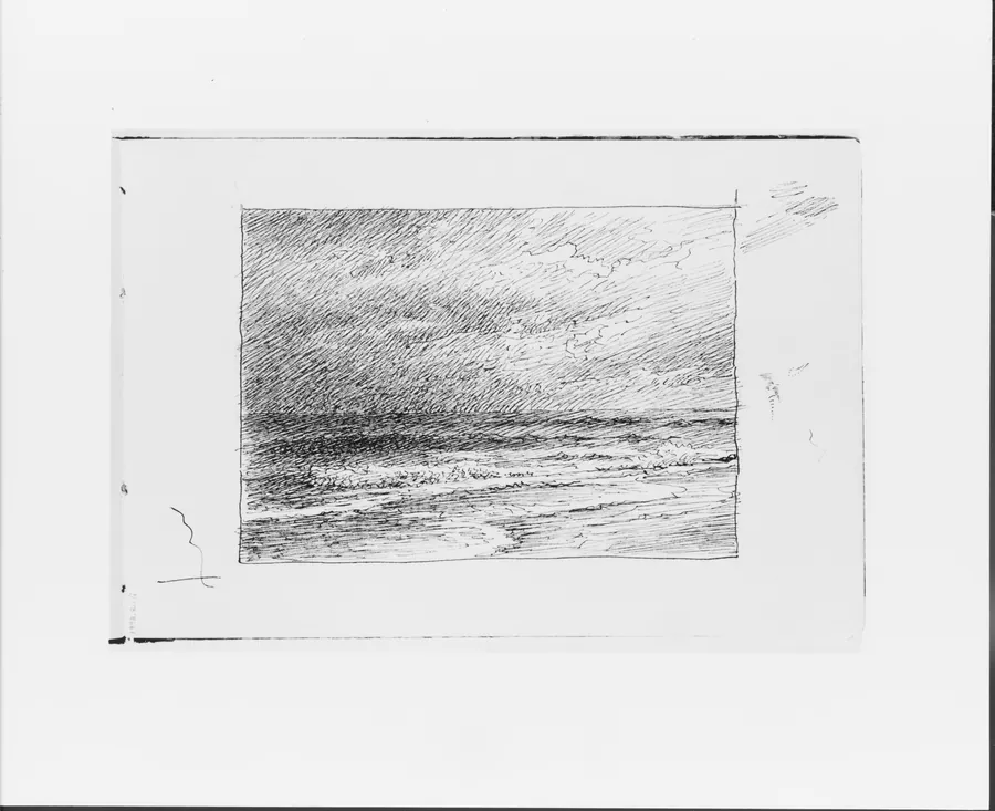Seascape and Deluge (from Sketchbook VII) by William Trost Richards