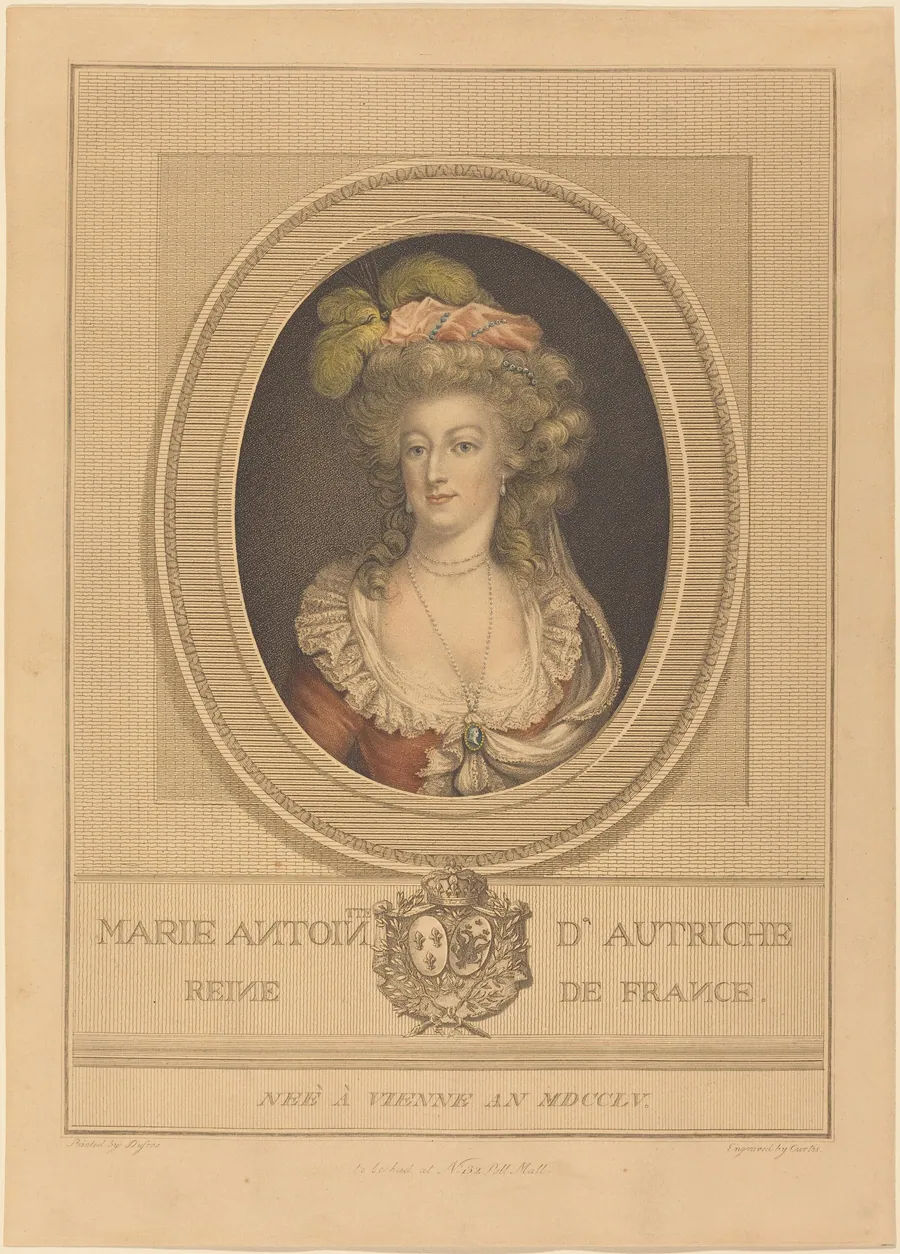 Marie Antoinette d'Autriche Reine de France by J. Curtis
