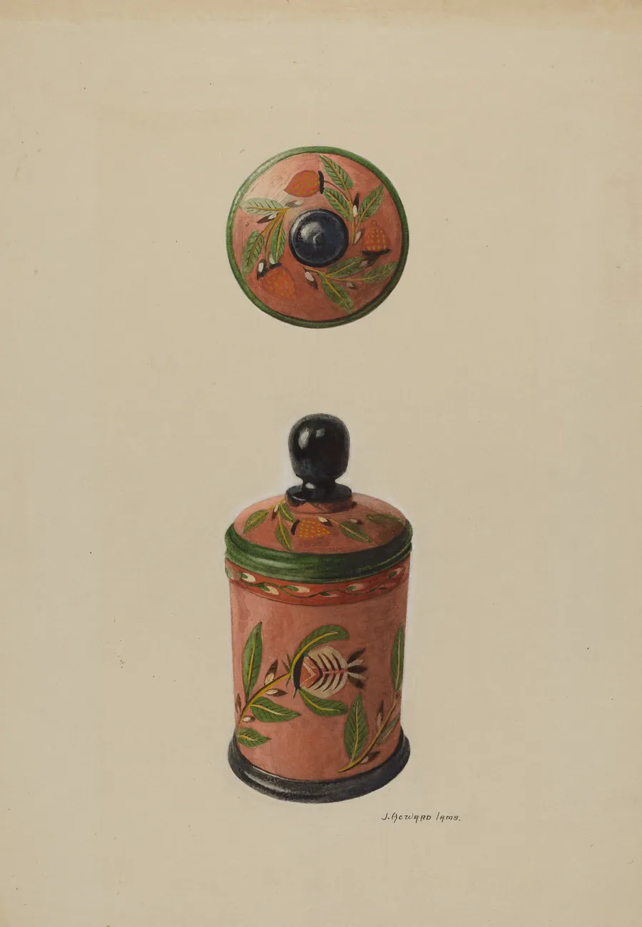 Pa. German Saffron Box by J. Howard Iams