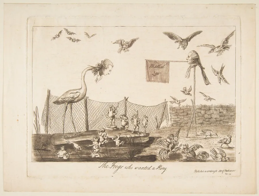 The Frogs Who Wanted a King by Anonymous, British, 18th century