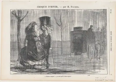 Full again... I think they are doing this on purpose!, from 'Winter sketches,' published in Le Journal pour Rire, December 3, 1864