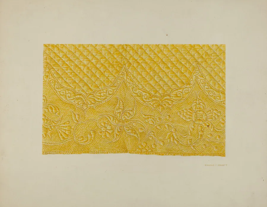 Quilting on Silk (Detail) by Edward Jewett