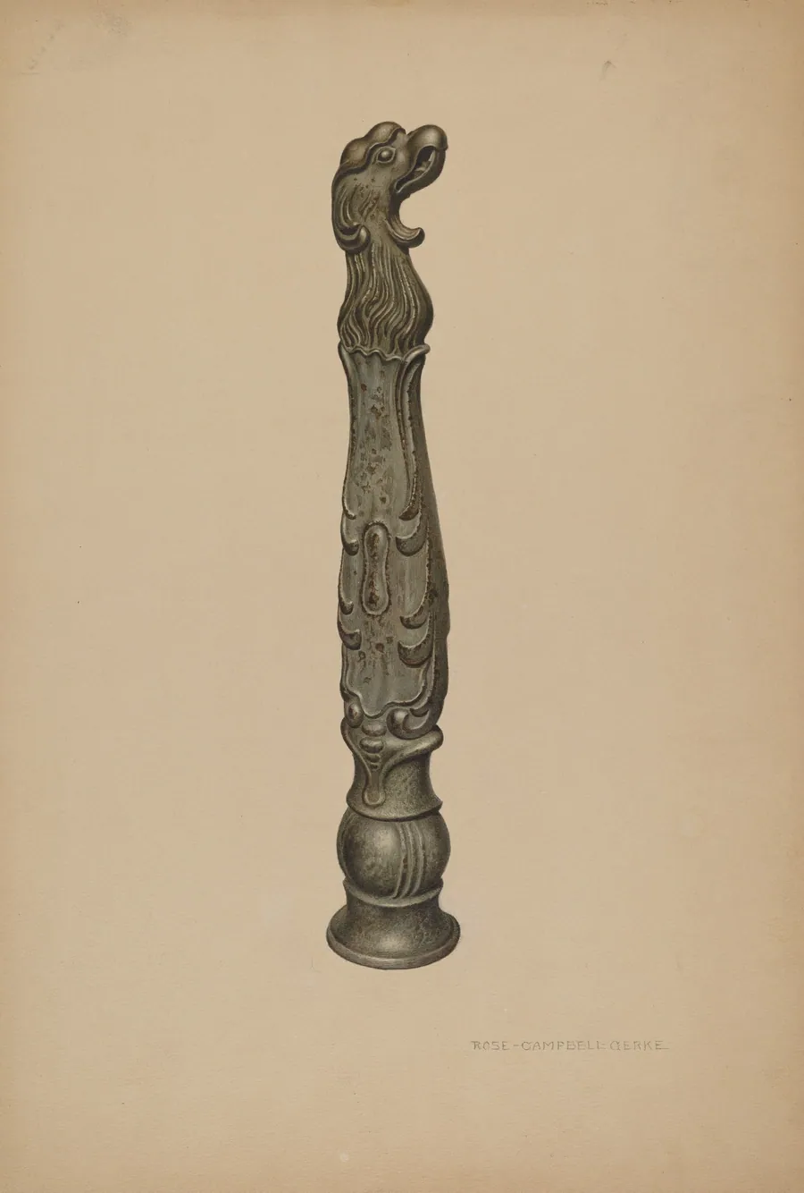 Iron Hitching Post by Rose Campbell-Gerke