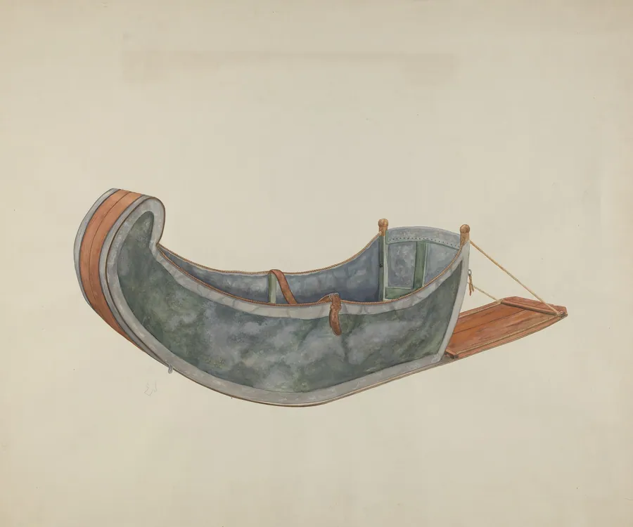 Red River Dog Sled by Wilbur M Rice