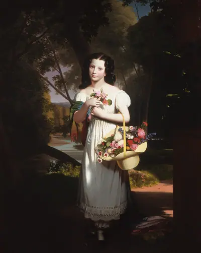 Little Girl with Flowers (Amelia Palmer)