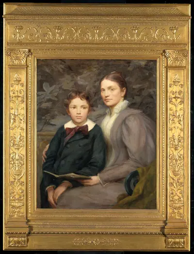 Mrs. William T. Evans and Her Son