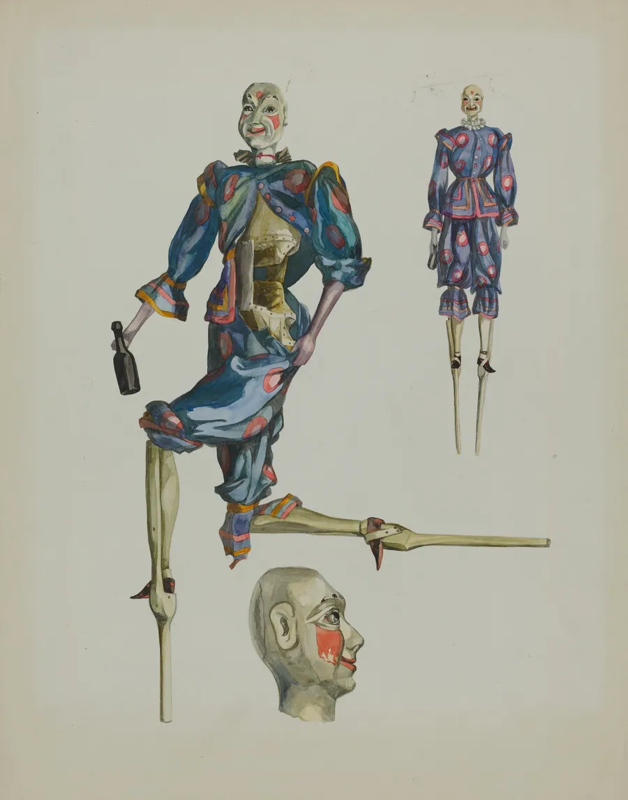 "Drunken Clown" Puppet by Verna Tallman