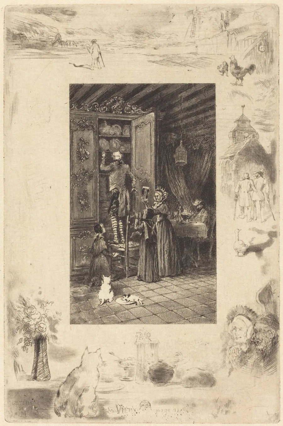 Les Vieux (The Elders) by Félix-Hilaire Buhot