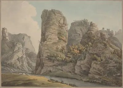 A Singular Rock in Dove-Dale named the Pickerell