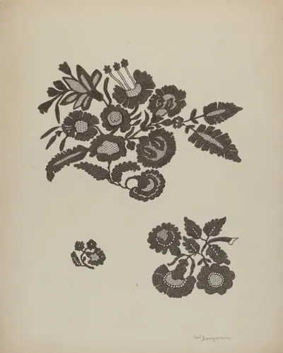 Embroidered Flower Motif