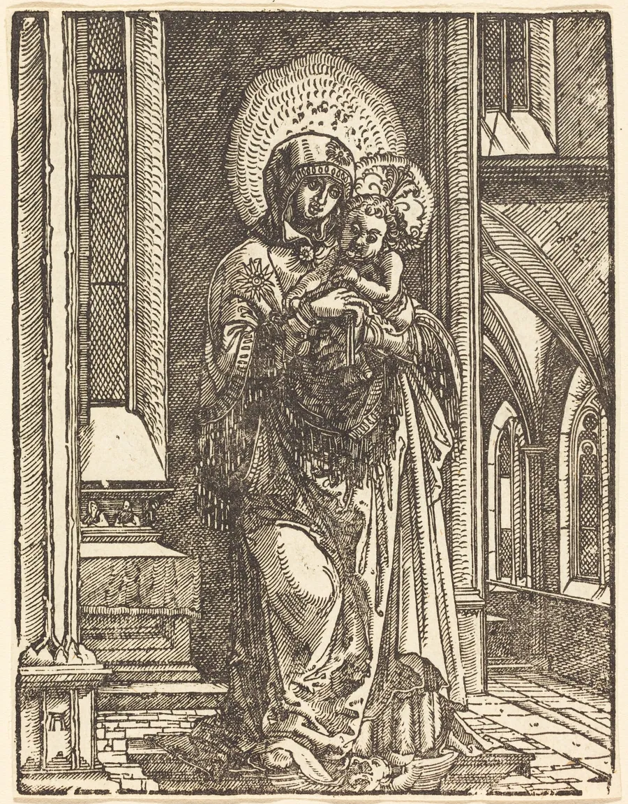 Virgin and Child in a Church by Albrecht Altdorfer