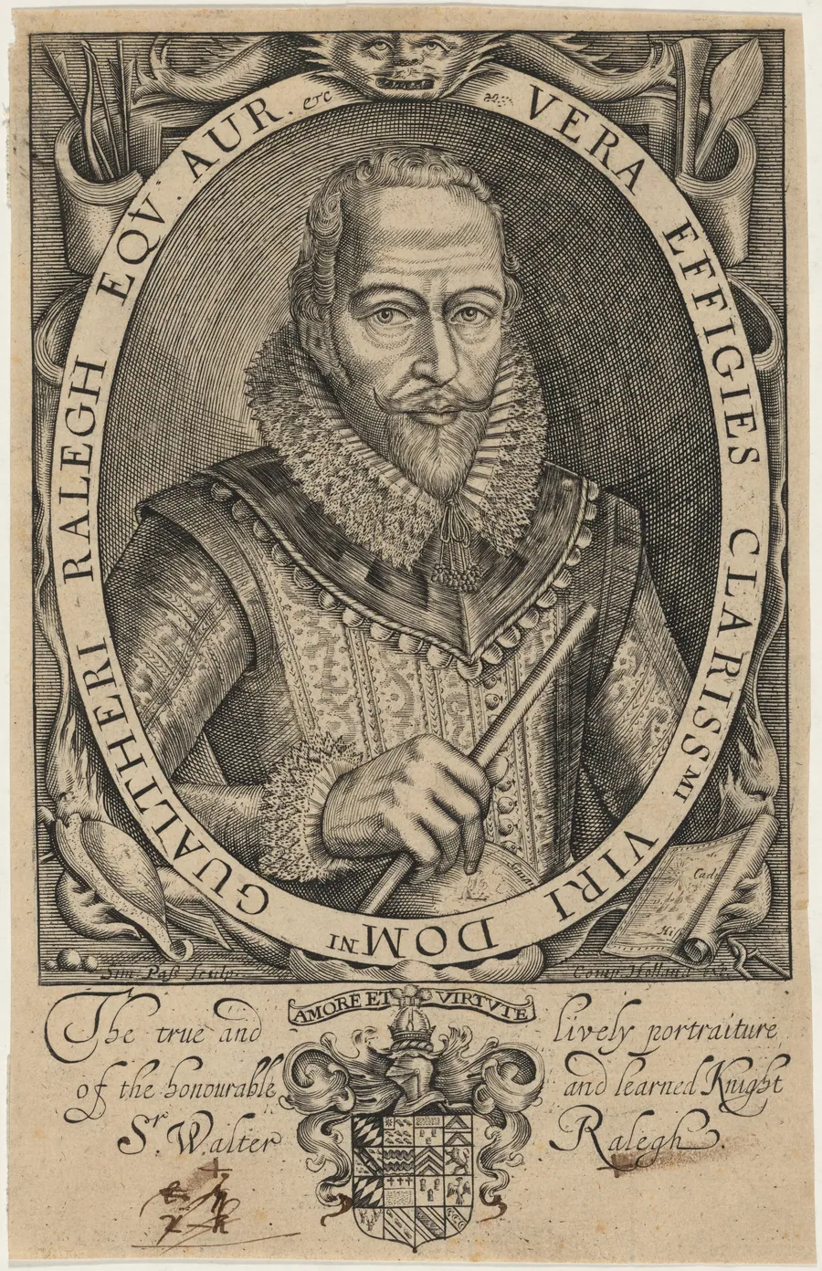 Sir Walter Raleigh by Simon van de Passe