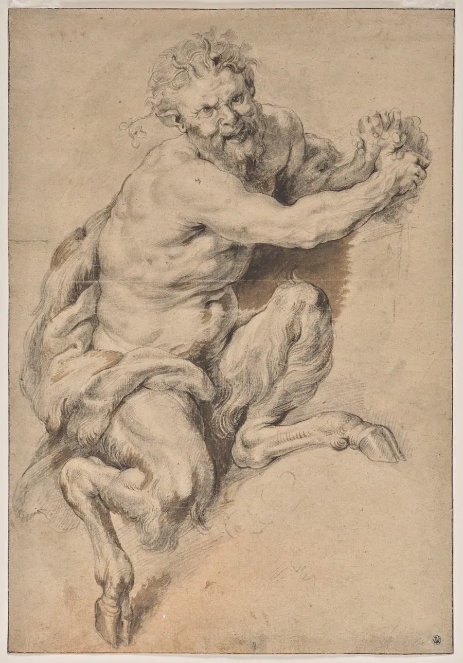 A Faun Grasping a Bunch of Grapes by Peter Paul Rubens