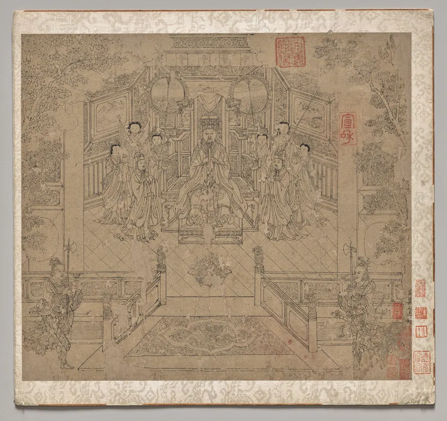Album of Daoist and Buddhist Themes: Procession of Daoist Deities: Leaf 1