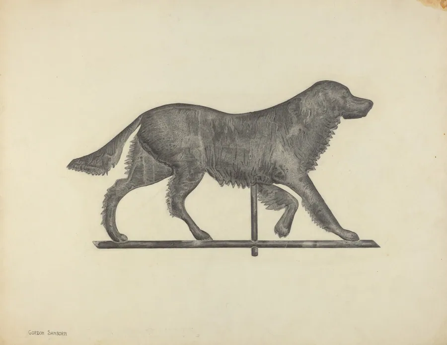 Weather Vane - Setter Dog by Gordon Sanborn