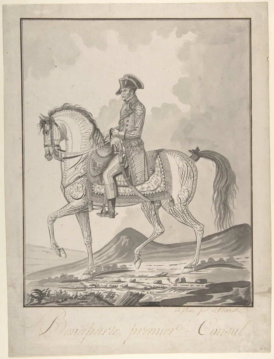 Equestrian Portrait of Napoleon as First Consul by Auvrest