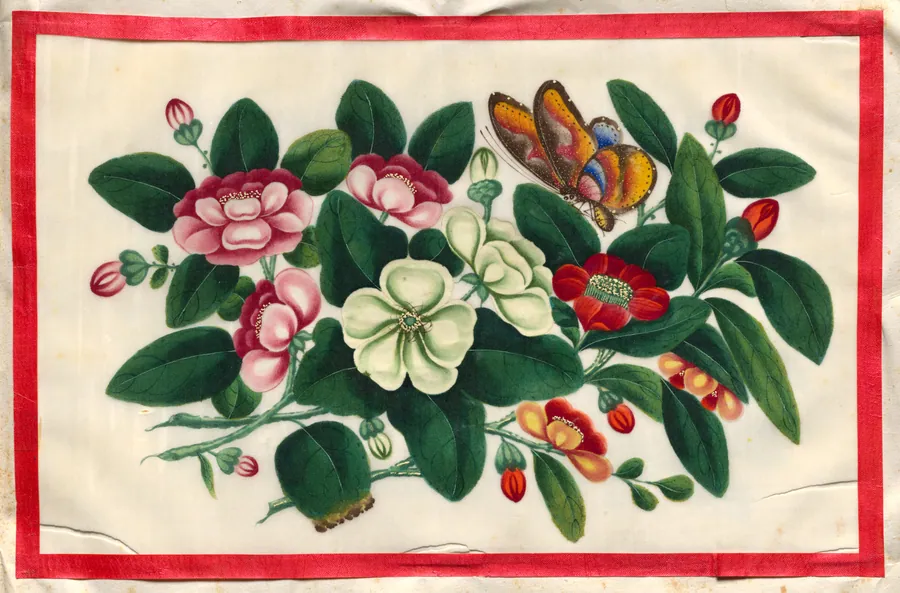 Painting Seven from Illustrated Book of Flowers and Butterflies