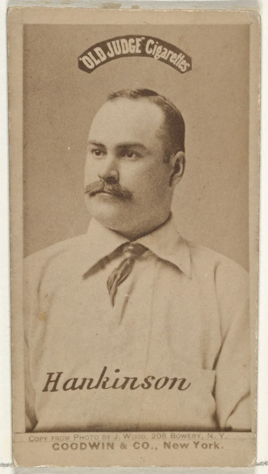 Frank Edward Hankinson, from the Old Judge series (N172) for Old Judge Cigarettes by Goodwin & Company