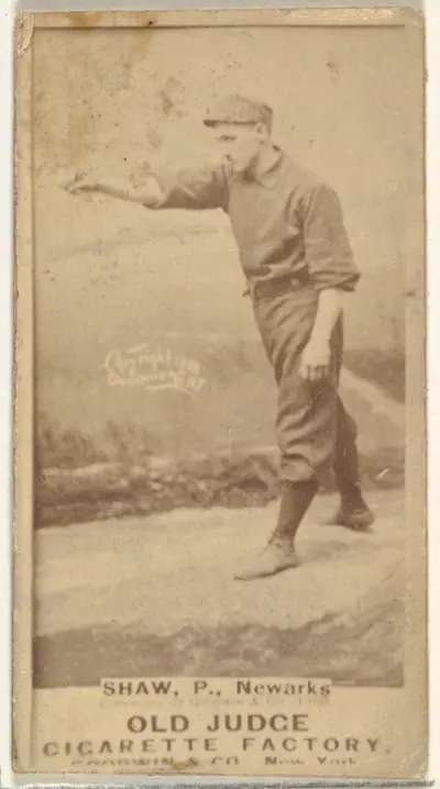 Frederick Lander "Dupee" Shaw, Pitcher, Newark Little Giants, from the Old Judge series (N172) for Old Judge Cigarettes