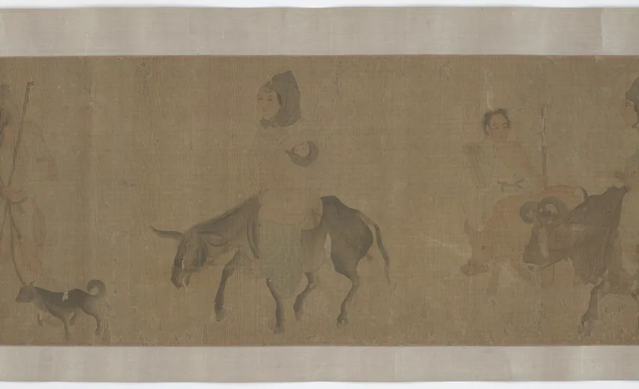 Returning Home after Harvest by Formerly attributed to Qiao Zhongchang (active first-half 12th century)