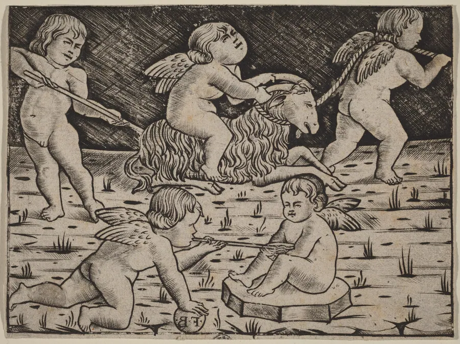 Five Cupids Playing by Master F.B.