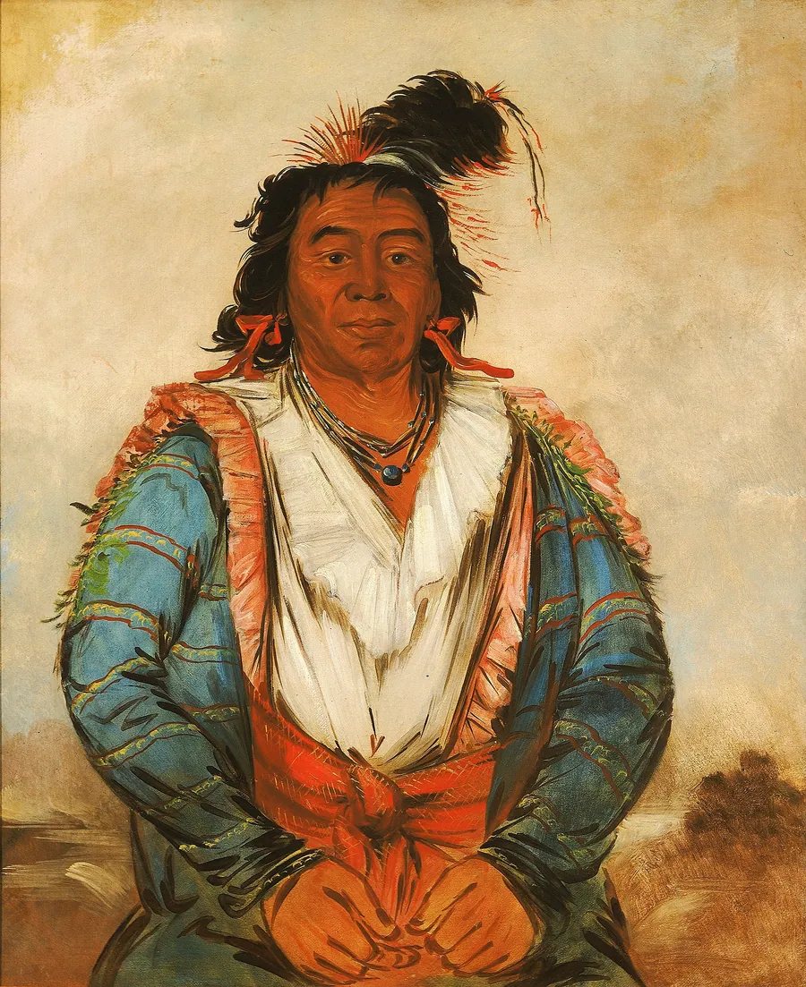 Hose-put-o-káw-gee, a Brave by George Catlin, born Wilkes-Barre, PA 1796-died Jersey City, NJ 1872