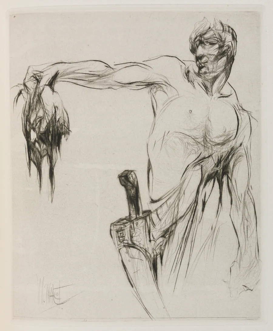 Herodias: Page 53, The head entered and mannaeus held it by the hair, at arm's length, proud from the applause by William Walcot