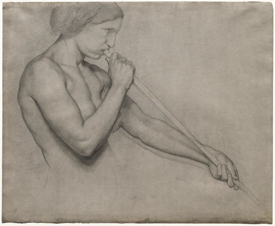 Angel Blowing a Trumpet by Edgar Degas