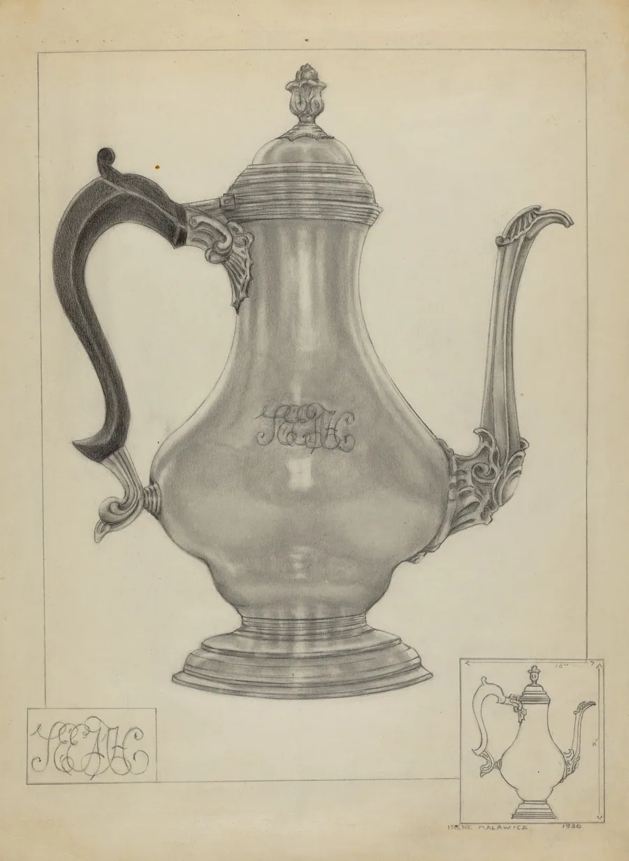 Silver Coffee Pot by Irene Malawicz