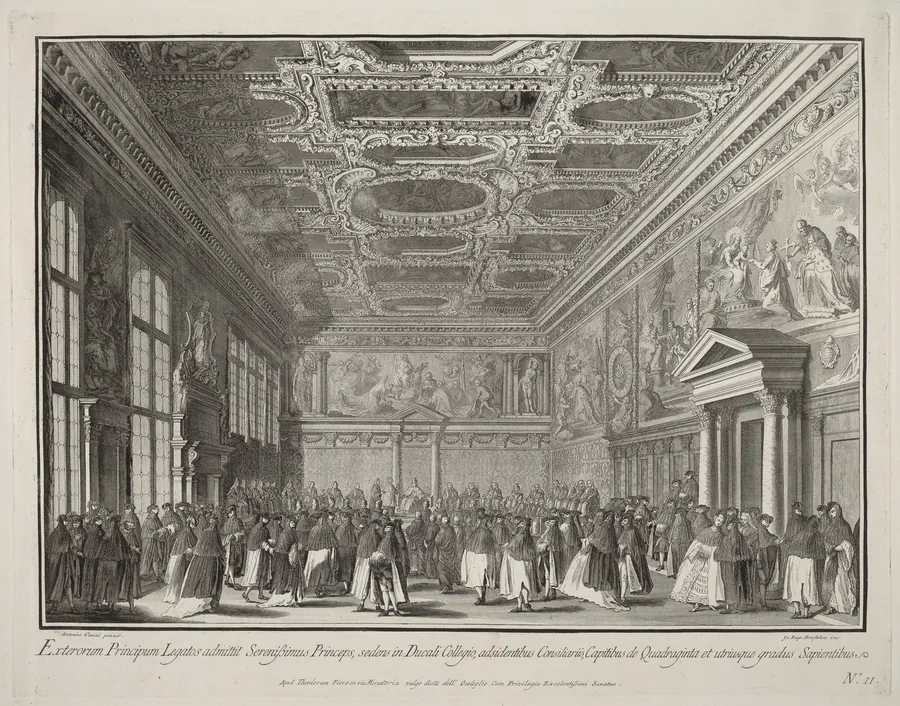 Reception by the Doge of Foreign Ambassadors in the Sala del Collegio by Giovanni Battista Brustolon