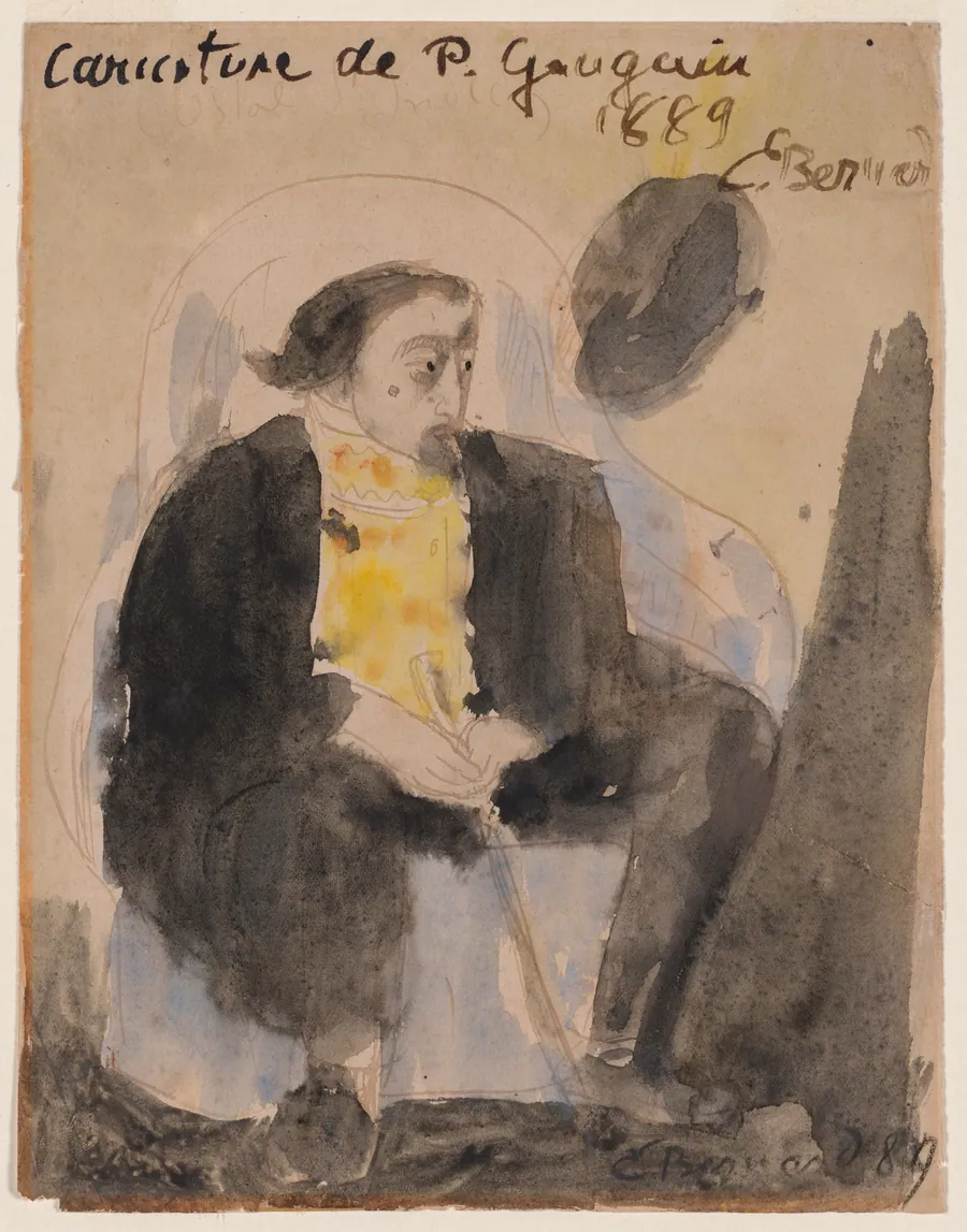 Caricature of Paul Gauguin by Émile Bernard