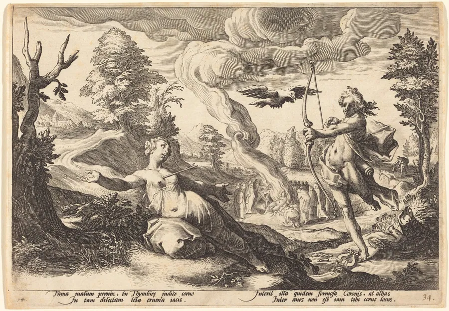 Apollo Killing Coronis by Robert de Baudous