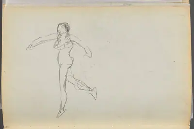 Sketchbook- The Granite Shore Hotel, Rockport, page 170: Female Nude
