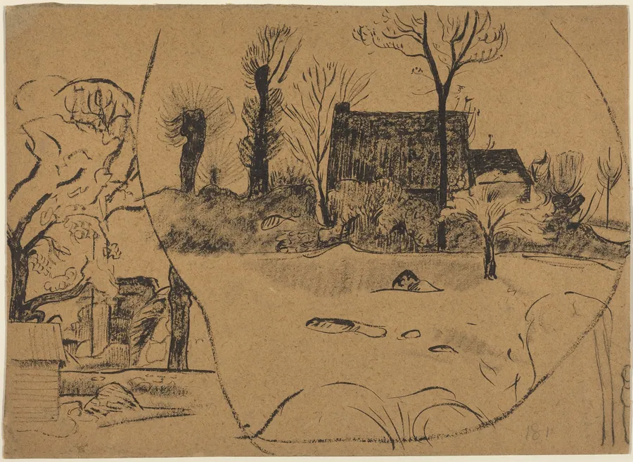 Landscape at Pont-Aven by Paul Gauguin