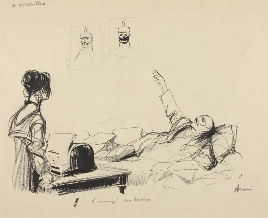 A Versailles.  L'envoye des boches by Jean-Louis Forain