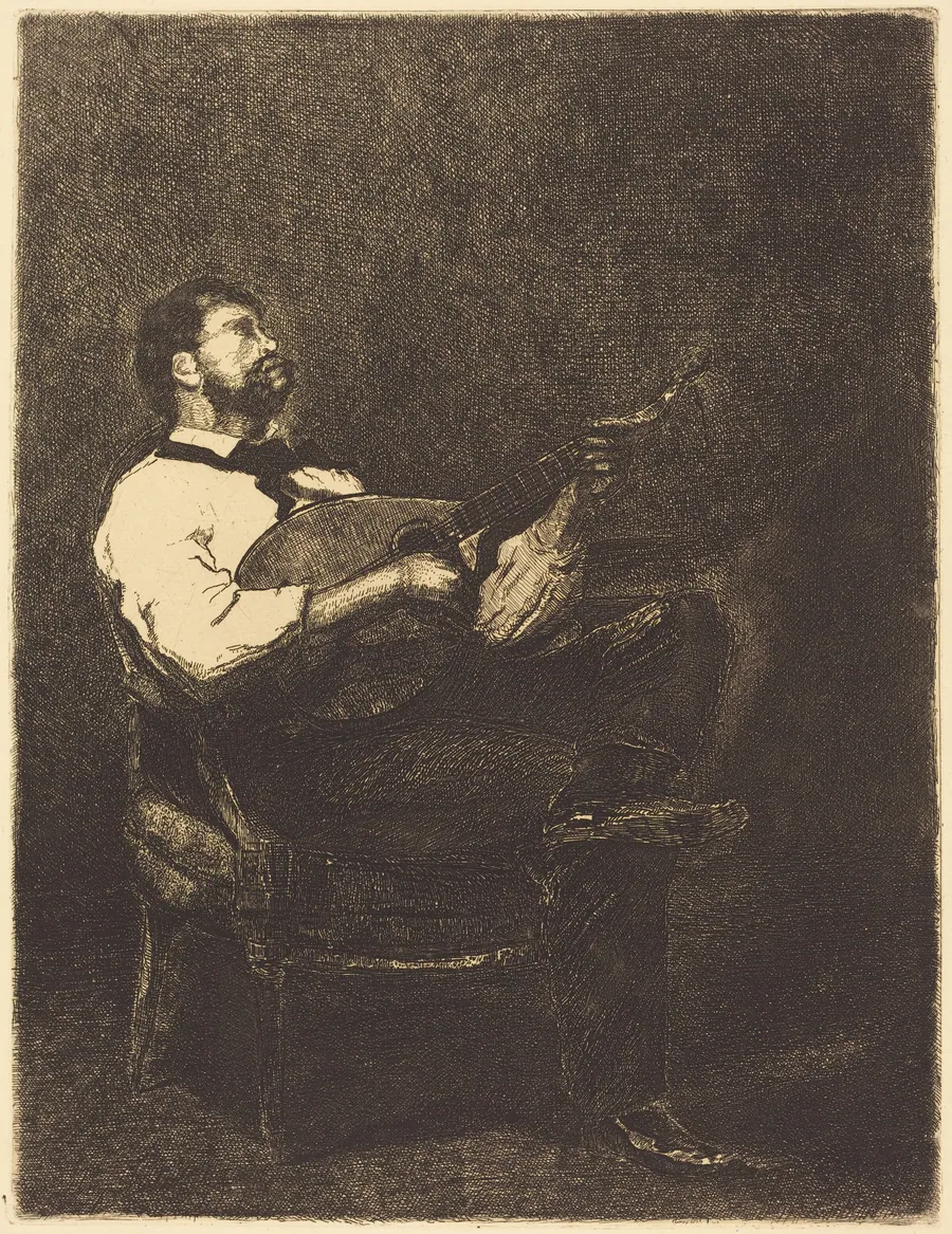 Guitar Player (Joueur de Guitare) by François Bonvin