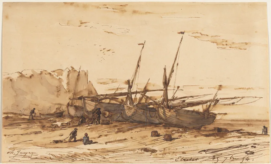 Étretat by Charles-Émile Jacque