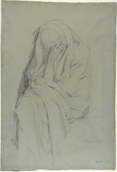 Study for Vieille Italienne(recto); Drapery Study (verso)