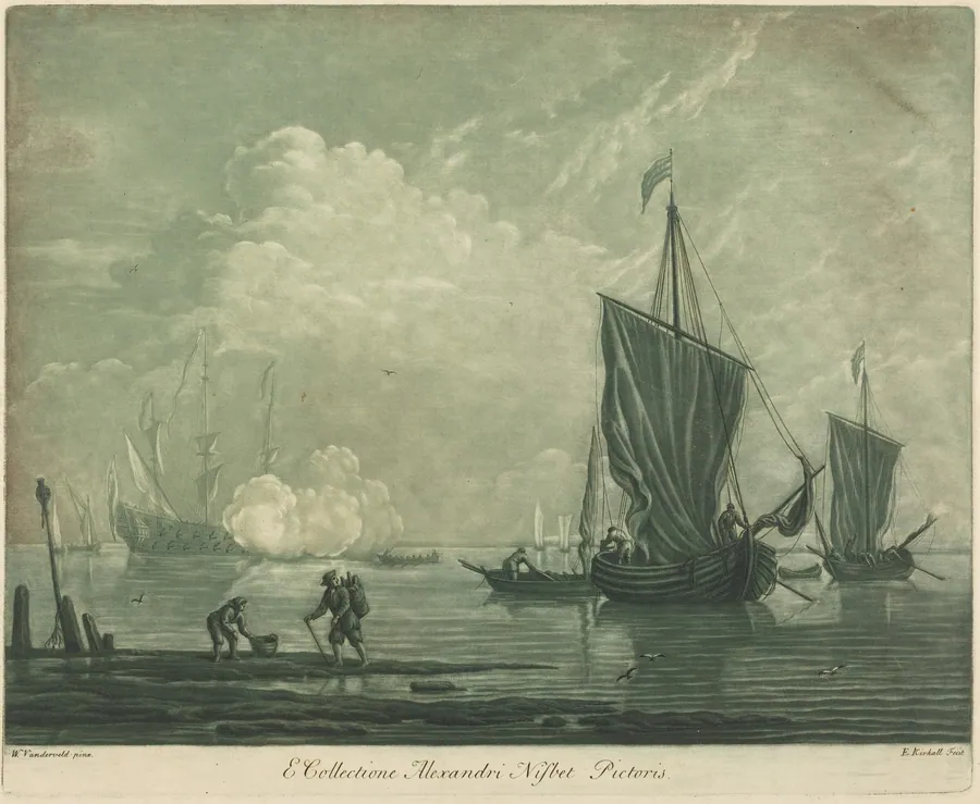 Shipping Scene from the Collection of Alexander Nisbit by Elisha Kirkall
