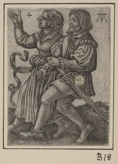 Dancing Couple, Facing Left