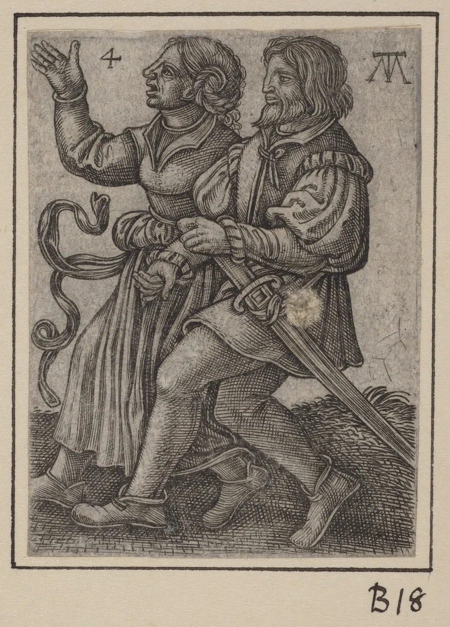 Dancing Couple, Facing Left by Martin Treu