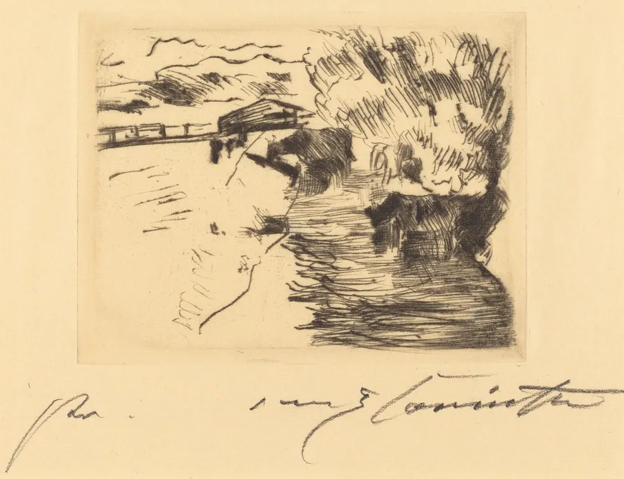 Am see (On a Lake) by Lovis Corinth