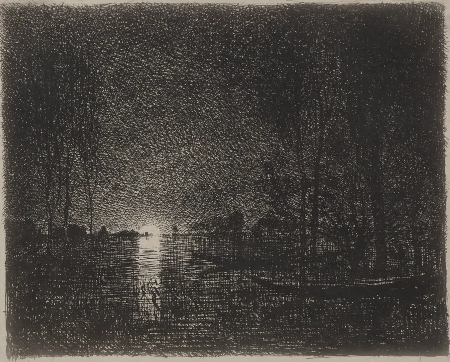 Nightpiece by Charles François Daubigny