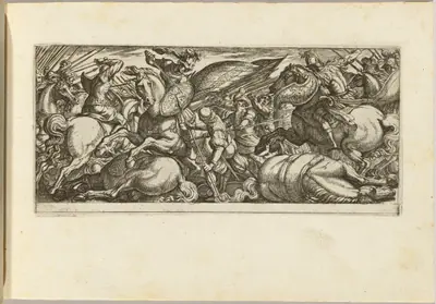 Battle between Cavalry and Infantry