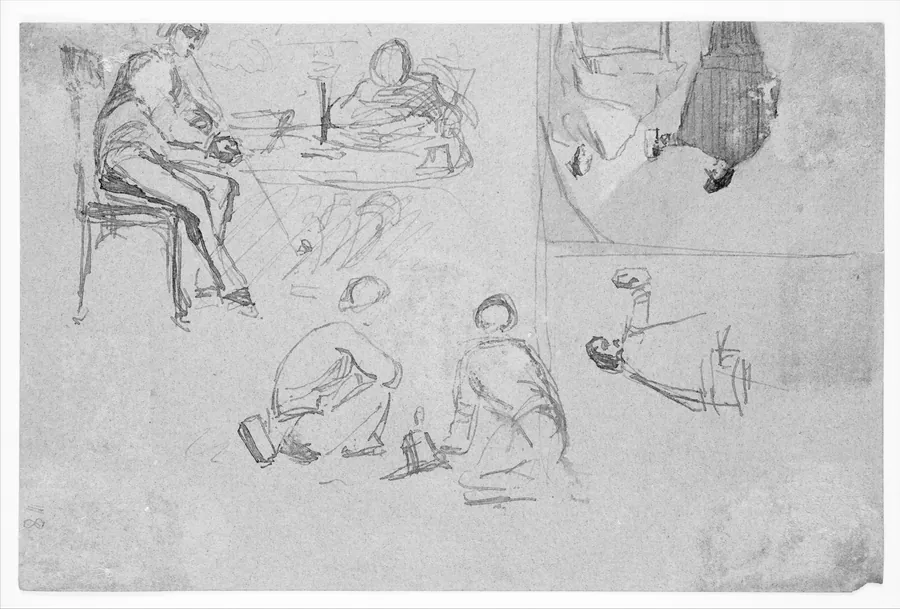 Four sketches (from Sketchbook) by James McNeill Whistler