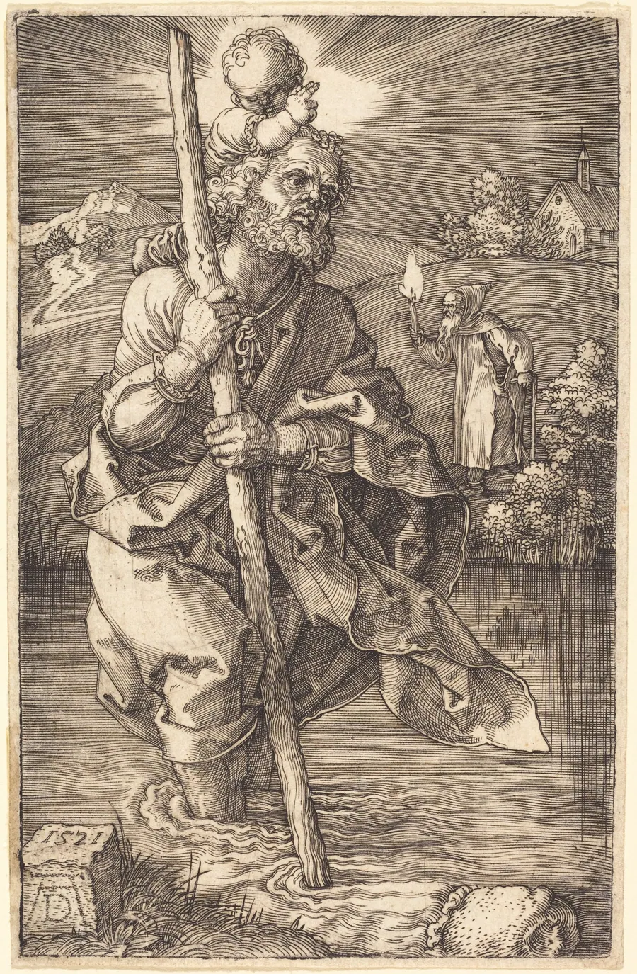 Saint Christopher Facing Right by Albrecht Dürer