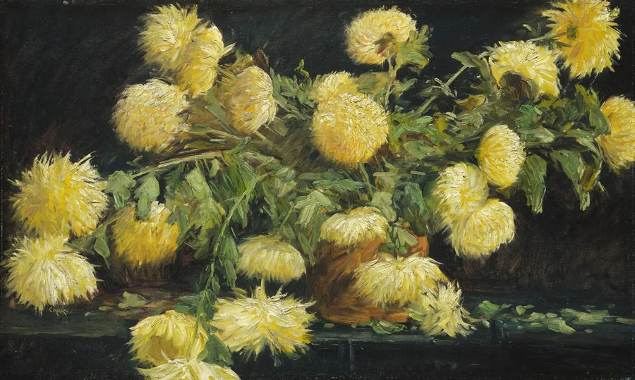 Chrysanthemums by Unknown 19th Century