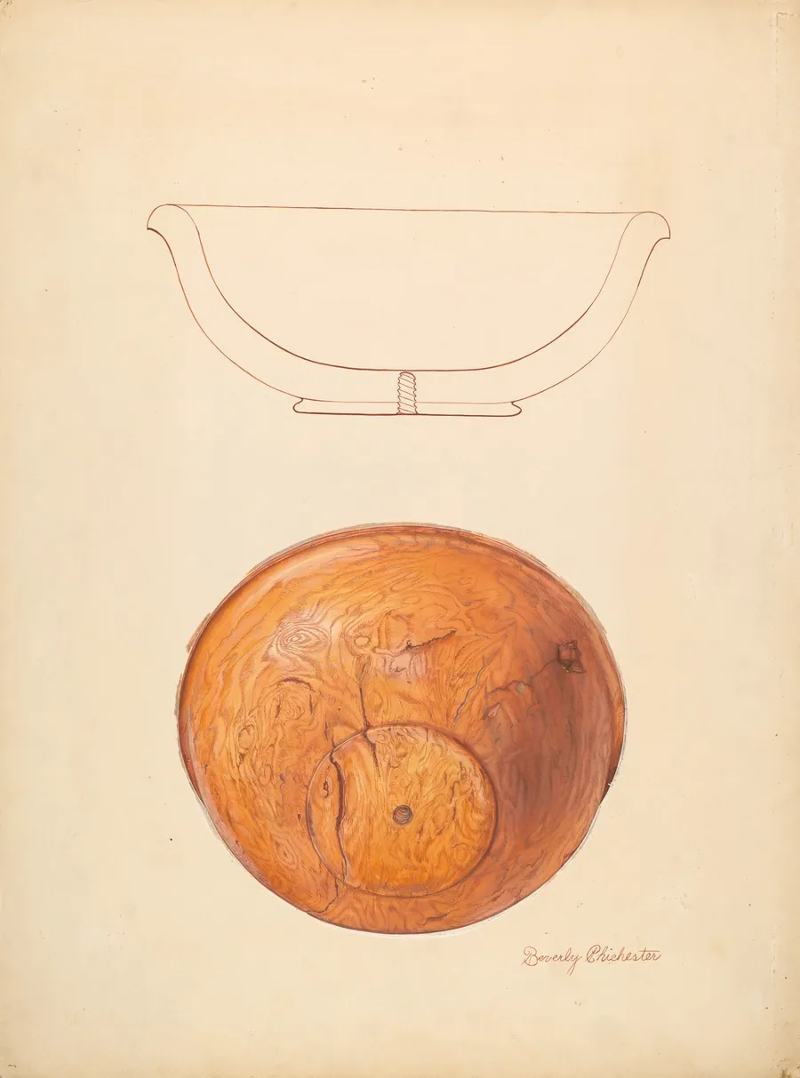 Walnut Burl Bowl by Beverly Chichester