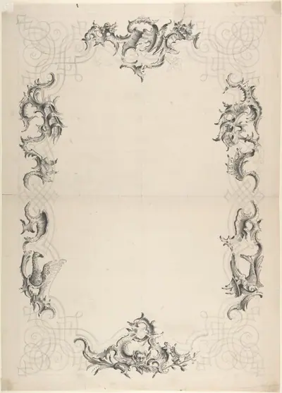 Design for the Stucco Decoration of a Rococo Ceiling