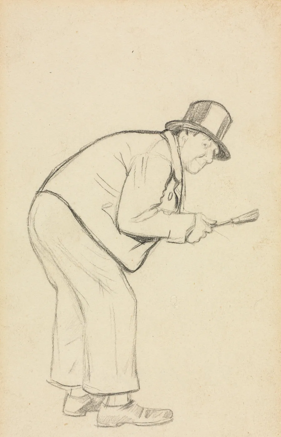 Study for "A Woman Hater" by Charles Samuel Keene